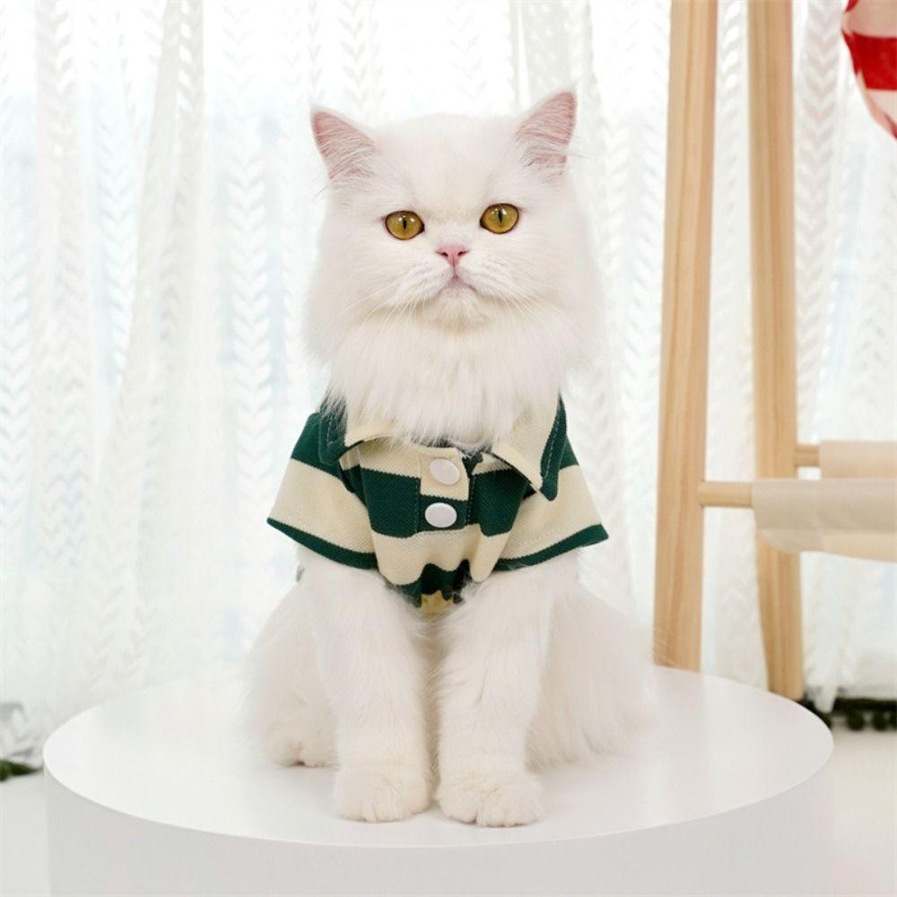 Outfits Casual Dog Stripe Sweatshirt Cotton Fabric Two-Footed Cat T-shirt Undershirt Vest Pet Clothing Chihuahua