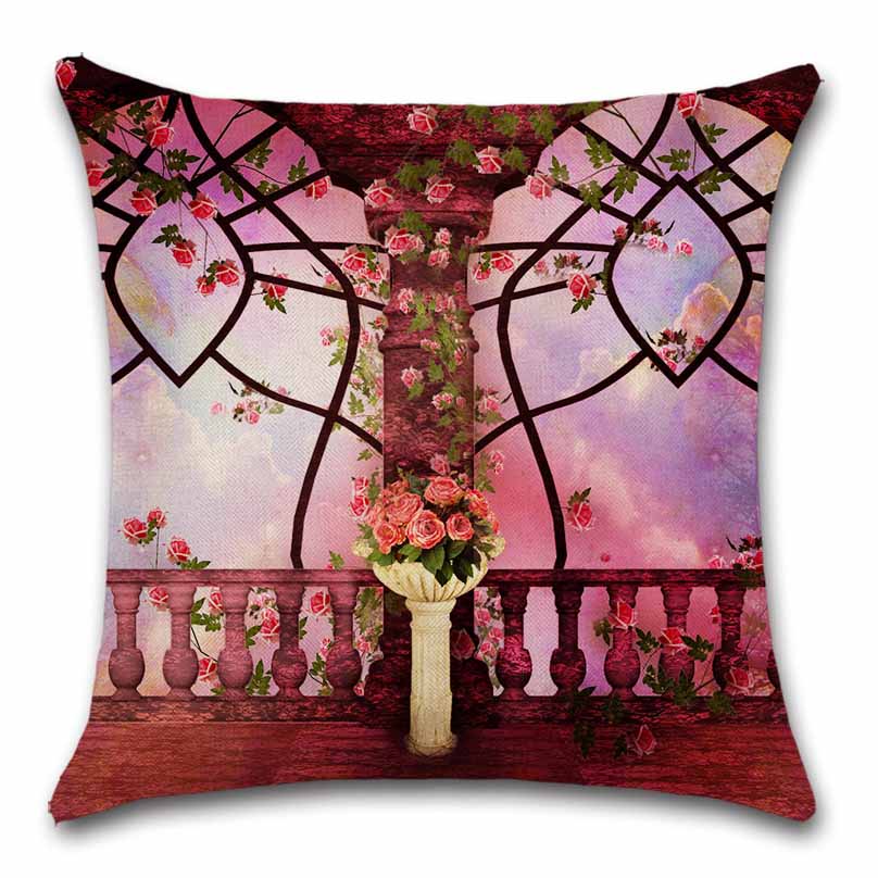 Home Sofa Seat Car Friend Office Gift Pillow Cover Skull Mexican Day of The Dead Goth Girl Linen Cushion