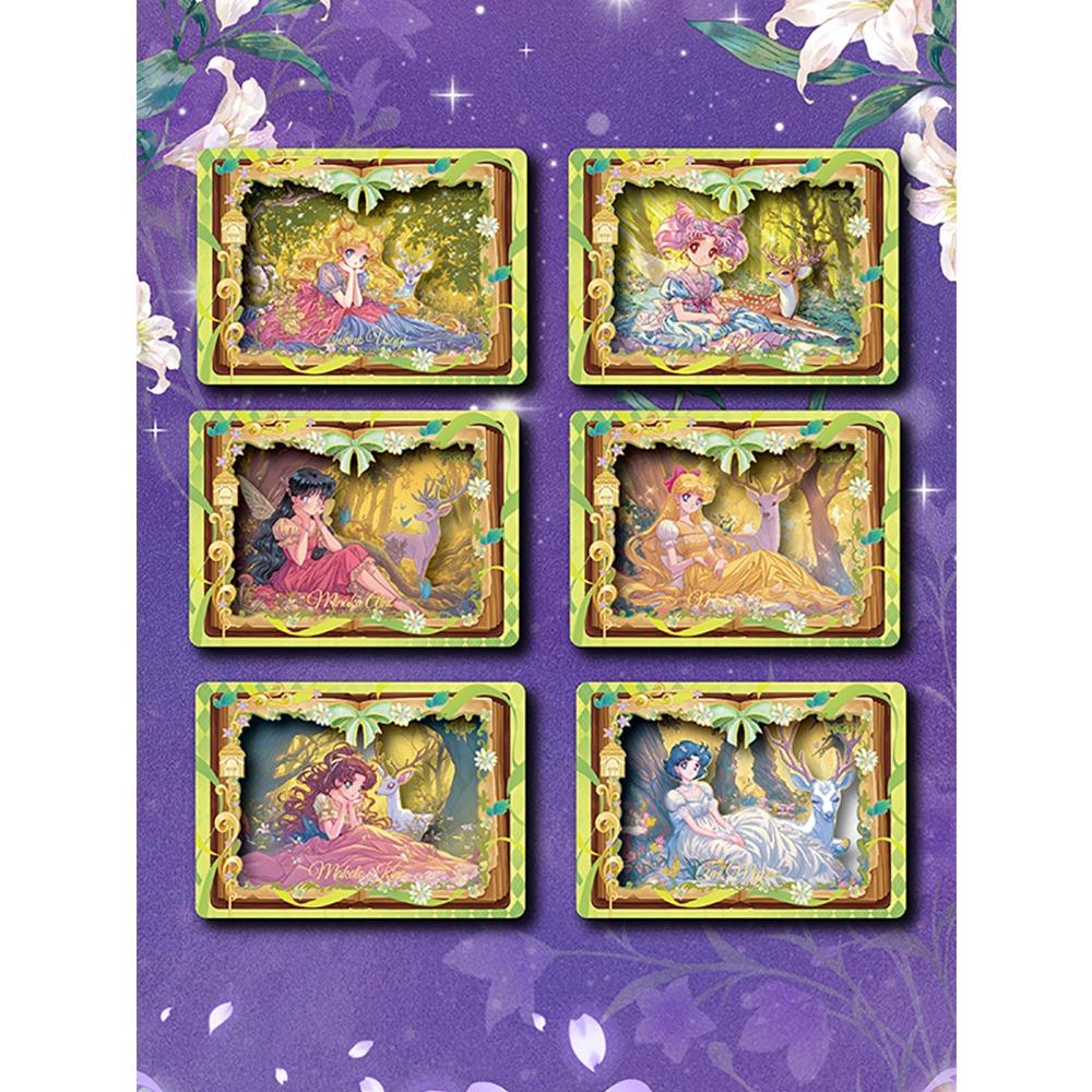 Sailor Moon Collection Cards for Kids Classic Anime Cute and Beautiful Girls Fashion Exquisite Cards Decorative Toys Fun Gifts