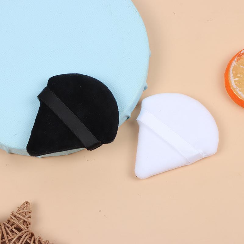 2Pcs Cosmetic Puff Triangle Velvet Mini Makeup Sponge Puffs Make Up Tools