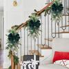 Artificial Stair Wreath Decorative Romantic Stair Wreath Pendant Ornaments for Holiday Home Party