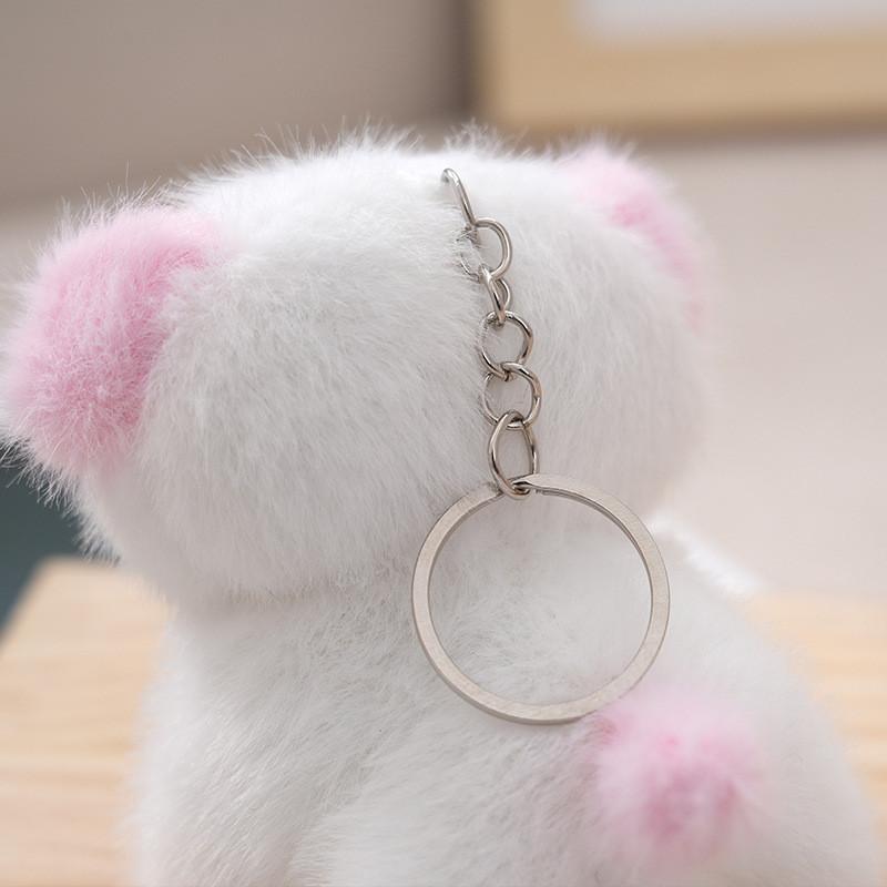 Adorable Plush Dog Keychain Accessory With Soft Pp Cotton And Colorful Ears