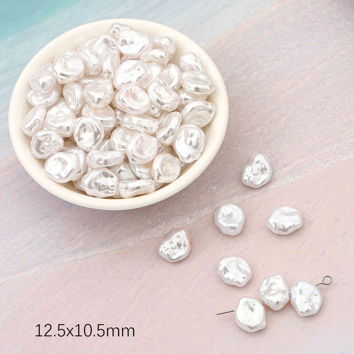 

Геометрическая форма имитация жемчуга из АБС-пластика, бусины с прямым отверстием, браслет «сделай сам», ювелирные аксессуары 12.5x10.5mm 20pcs