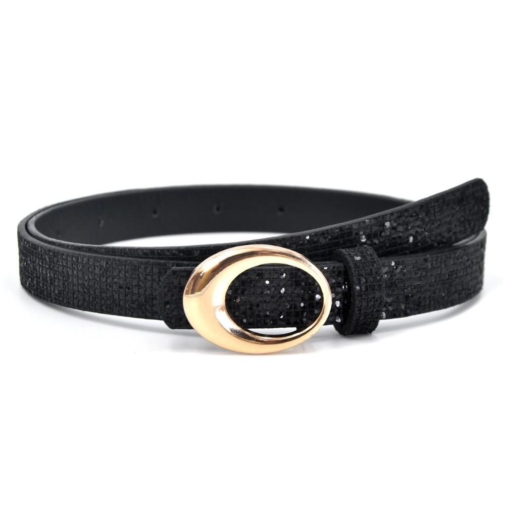Bling Bling Glitter Rhinestone Belt Sparkling Luxury Brand Design O-shaped Buckle Belt Versatile Vintage Trendy Waistband