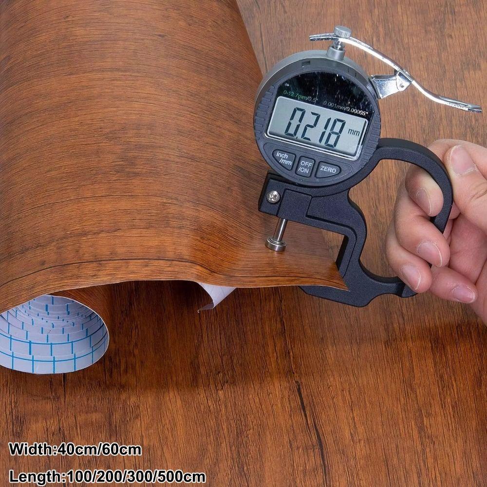 Brown Wood Grain Wallpaper Self-Adhesive Removable Contact Paper Waterproof Background Wall Decoration