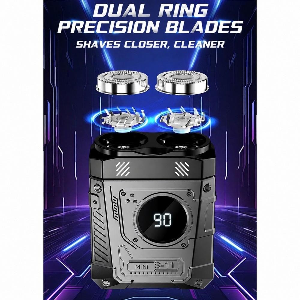 Portable Electric Shaver Waterproof Mini Shaver Mecha Punk Style Beard Razor Men