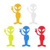 5pcs Motorcycle Car Alien Reflector Stickers Adhesive Decorative High Reflective Stickers Vehicle Decoration Waterproof