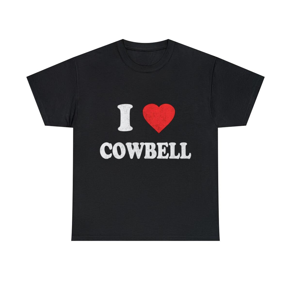 I Love Cowbell Retro Graphic T-Shirt, Sizes S-5XL 4XL