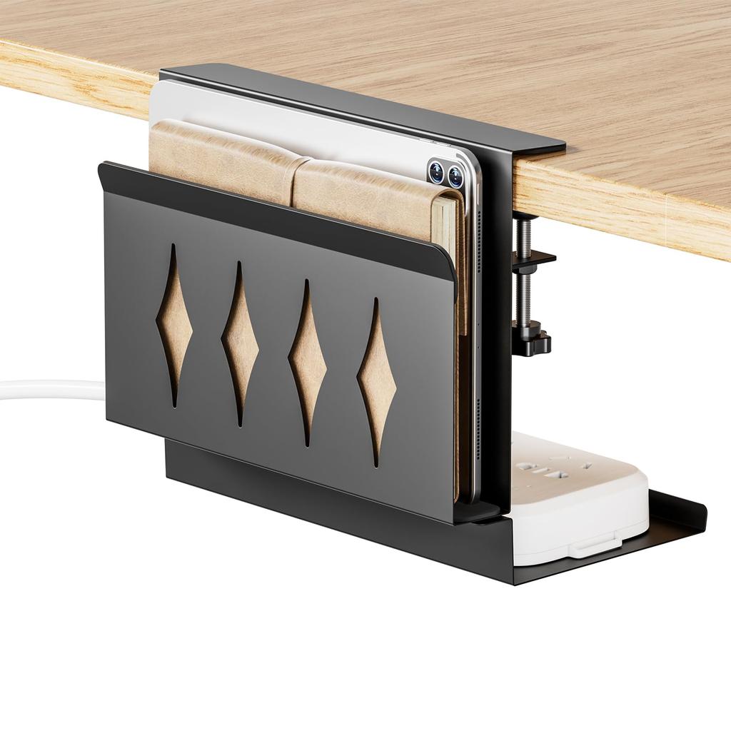 GAGUIUP Skrivebordsside Lednings- og Kabelorganisator Småting PC-bord Nettbrett Ingen Boring Space Black Stativ, Oppbevaring, Oppbevaring, Stativ, Område, Oppbevaring, Kreves,
