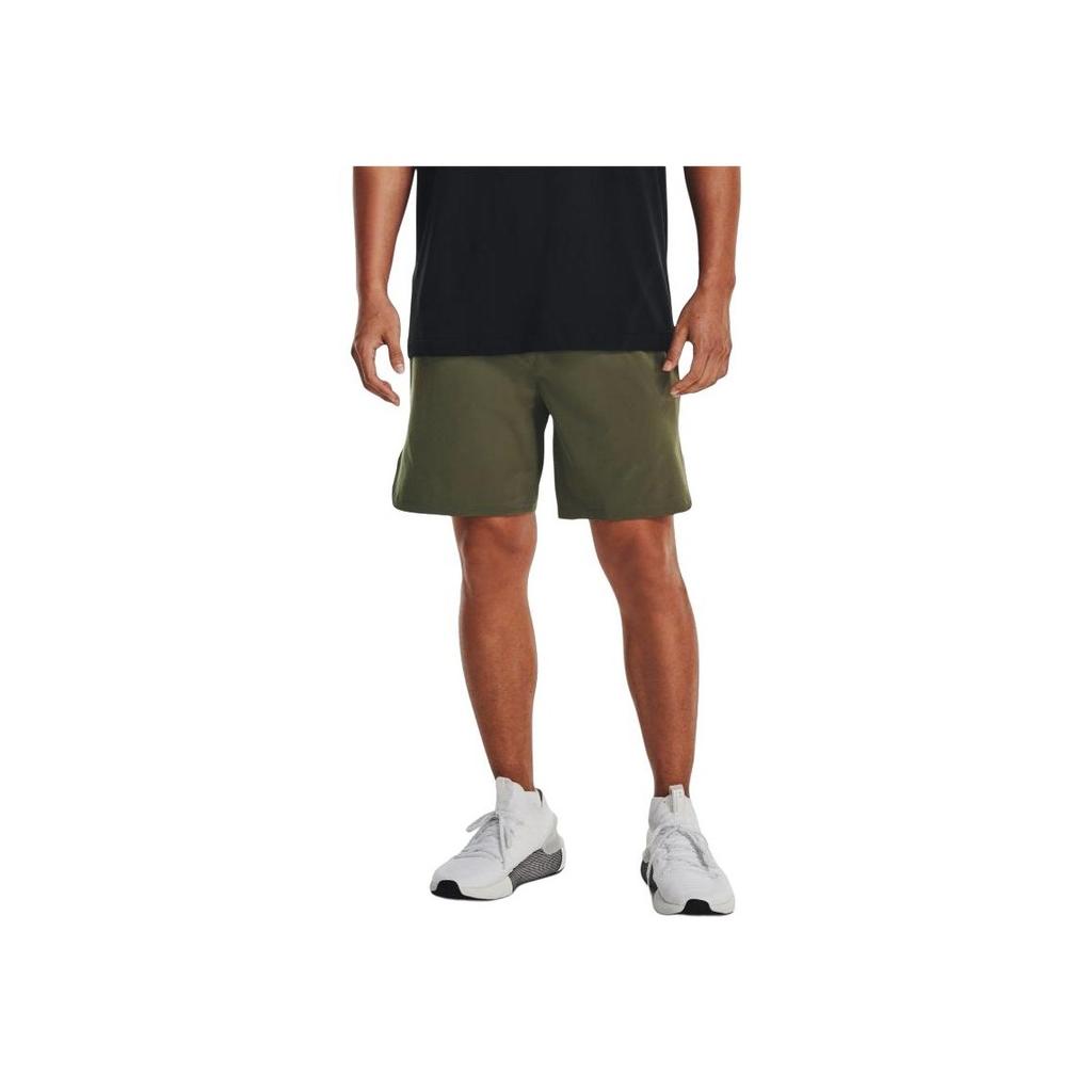 Under Armour Solid Woven Fitness Training Shorts Men Bottoms Navy-Green 1376782-390