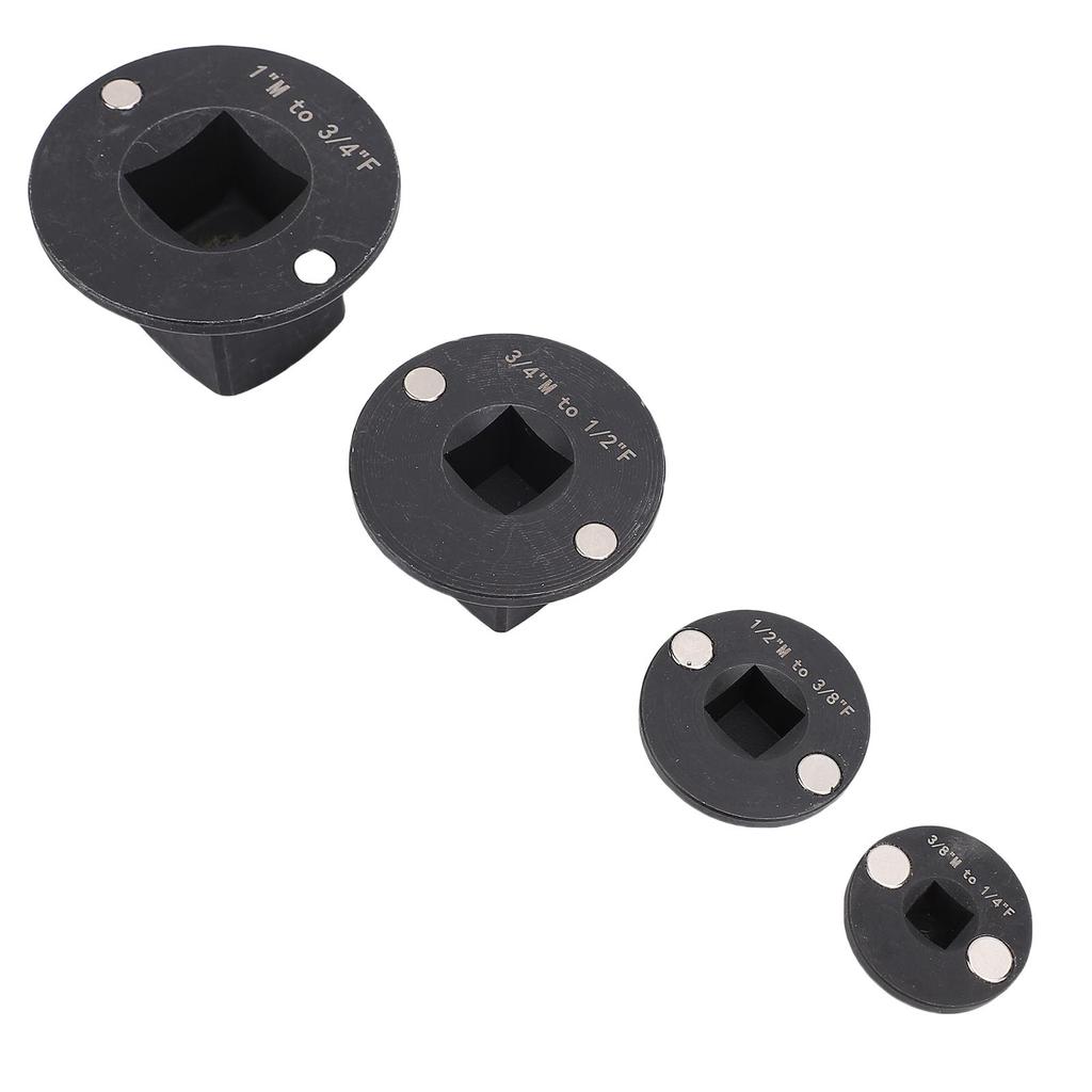 4PCS Insert Low Profile Impact Socket Adapter Set Drive Reducing 1in M 3 4in F 3 4 In M 1 2in F 1 2in M 3 8in F 3 8in M