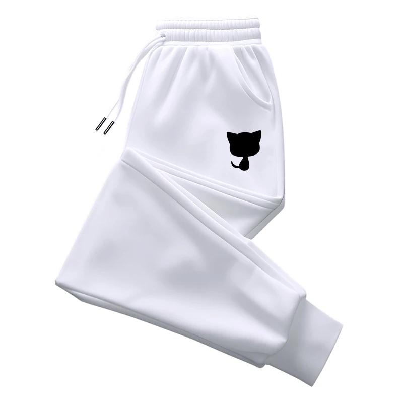 

Женские спортивные штаны Arrival с милым принтом кошки, однотонные брюки, всесезонные, женские, домашние, уличные, удобные, теплые штаны для бега 3XL