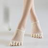 Five-finger Socks, Women's Boat Socks, Summer Invisible Shallow-mouthed Anti-odor, Sweat-absorbing, Anti-slip, Low-top Split-toe Socks, Short Leg