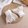 1 Pair Detachable Lace Cuff Sleeves Gauze Elastic Sleeve Cuffs Wrist Lace Cuffs White Sleeves Cuffs Women Blouse Wrist Warmers