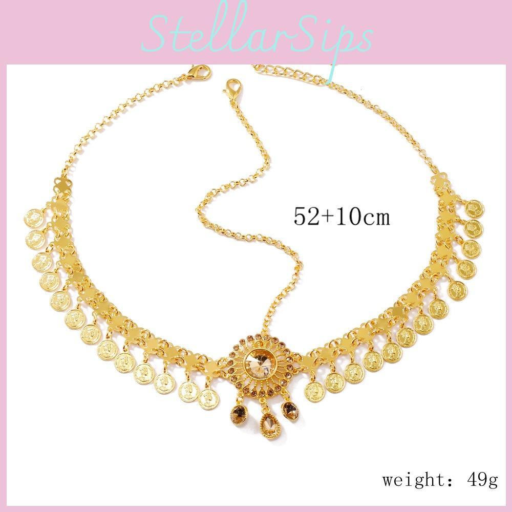 Elegant Simulation Crystal Decoration Gold Women Headwear With Tassel Design For Brides And Special Occasions