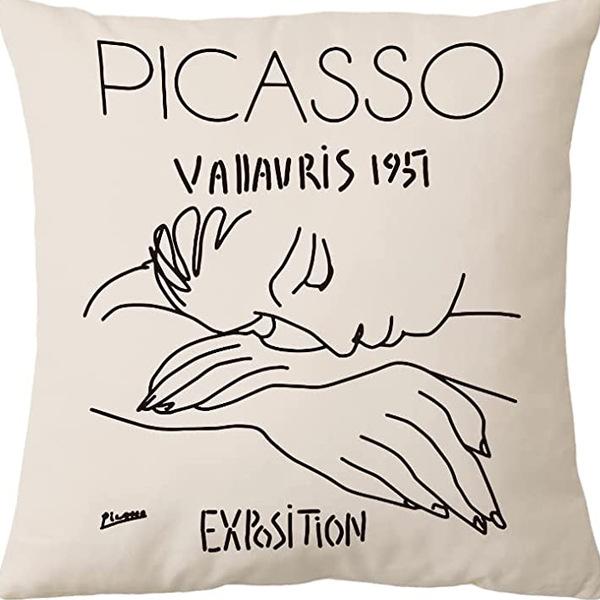 Modern Ins Style Pink Girl's Heart Pillow Case Nordic Linen Cushion Sofa Bedside Pillow