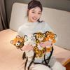 Adorable Plush Tiger Crossbody Bag For Kids Featuring Soft Short Pile Fabric Design