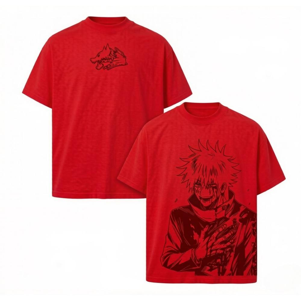 Fushiguro Megumi Anime T Shirt Jujutsu Kaisen Y2k Cotton T-shirt For Men's Clothing Casual Short Sleeve Tees Tops