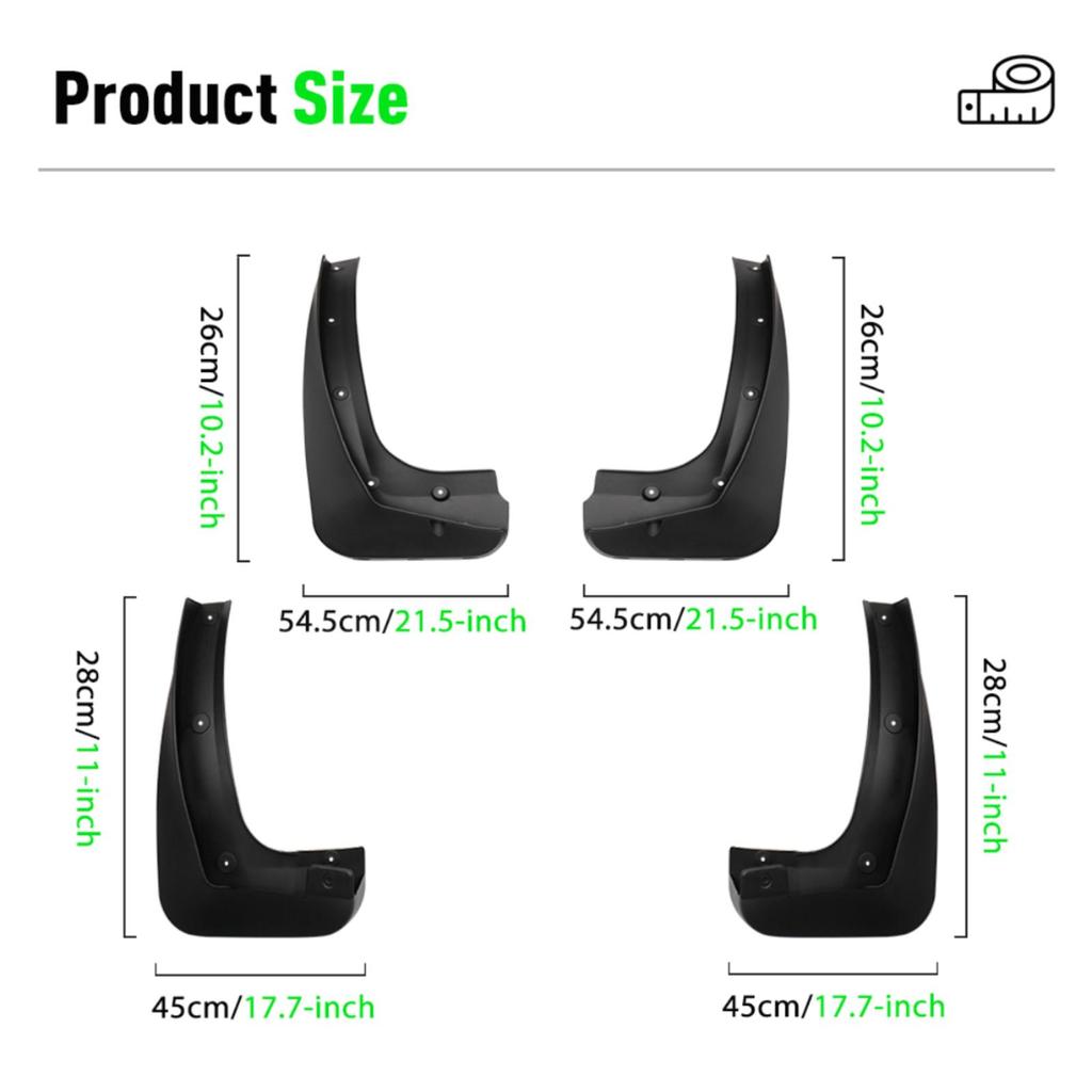 4PCS Car Mud Flaps Splash Guards Mudguards Car Mud Flaps Compatible with BMW X3 2006 2007 2008 2009 2010