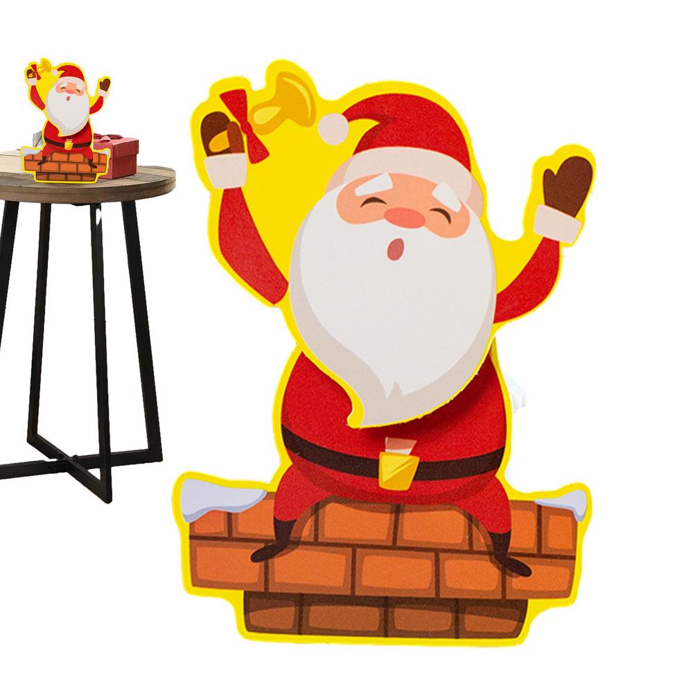 Santa Claus Tabletop Decorations Christmas Figurines Shelf Decorations Desk Decor Tabletop Decorative Collectible Santa Sign For
