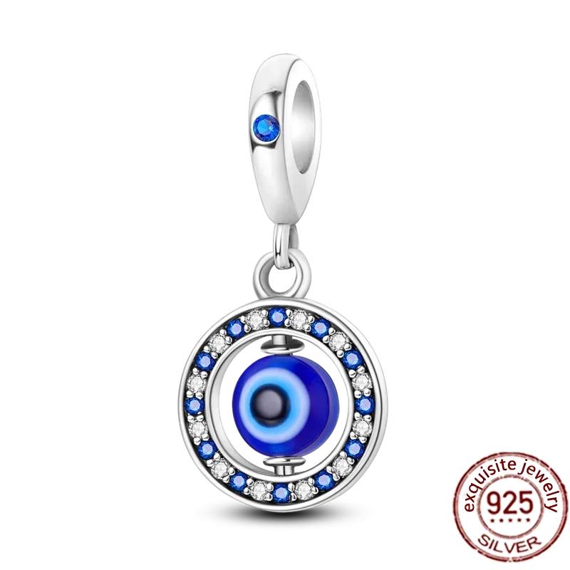 

Горячая Распродажа Шарм Медный Цвет 925 Злой Глаз Бусина Глаз Демона для Оригинального Браслета и Бангла DIY Изготовление Модный Циркон Подарок
