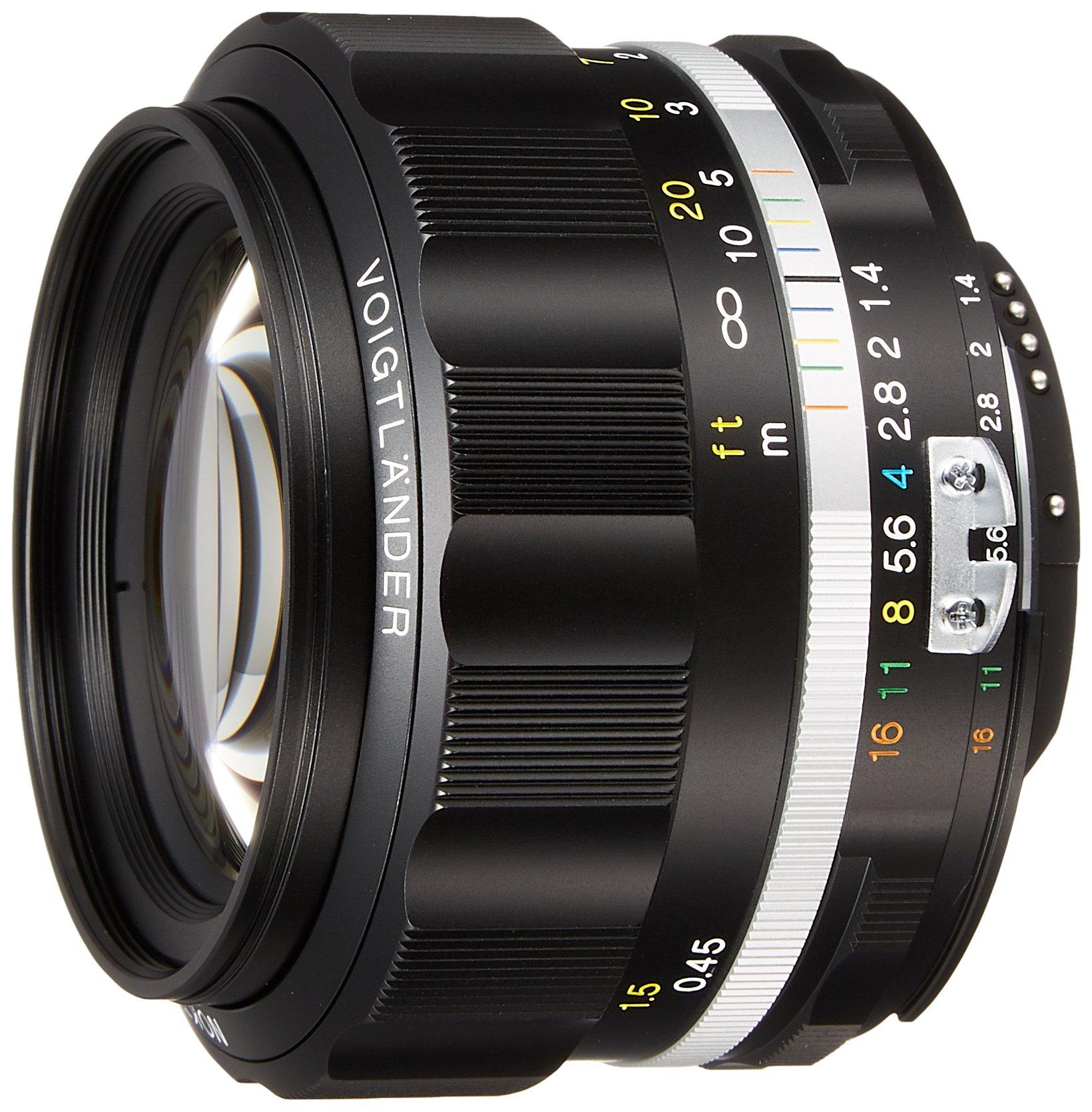

VoightLander NOKTON 58mm SLIIS Prime Lens for Nikon F Black 231634 F1.4 Ai-S Mount, Rim,