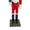 Natural Wood Christmas Santa Nutcrackers Soldier Figurine 25cm Tall Traditional Holiday Decors For Living Room Office