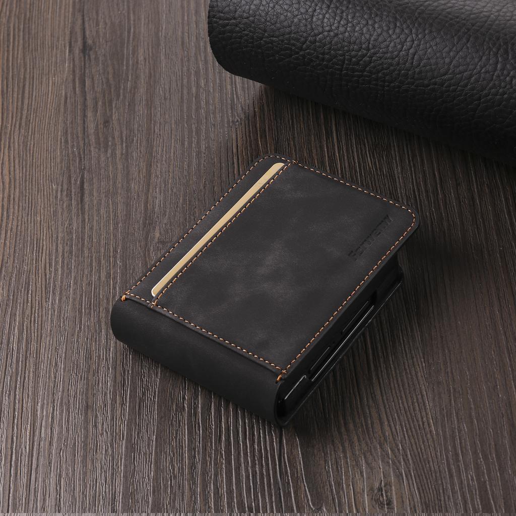 Custodia a Flip in Pelle Lusso Retrò per Samsung Galaxy Z Flip 7 6 5 4 3 Flip7 FE Flip6 5G Flip5 Portafoglio Slot per Carte Copertura Magnetica
