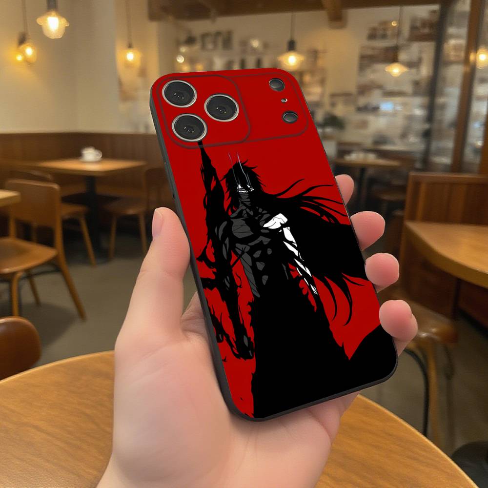 B-Bleach I-Ichigo Kurosaki Phone Case For iPhone 17,16,15,14,13,12,11,Pro,XS,Max,XR,Plus,E,SE4,Mini Black Soft Cover