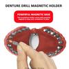 3XUF Upgraded Denture Drill Bit Stand Screwdriver Bit Set Denture Stand Holds Up To 28 Bits Teeth Model Design