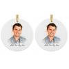Charlie Kirk RIP Merch Live Not by Lies Conservative Christmas Ornament Memorial Tribute Keepsake for Tree Car Decor