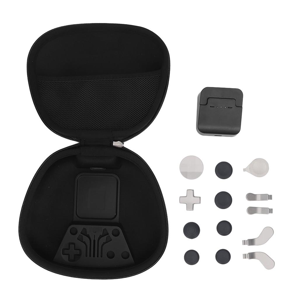 Game Controller Component Pack Silver with Storage Case Charging Dock 6 Thumbsticks 4 Paddles 2 D