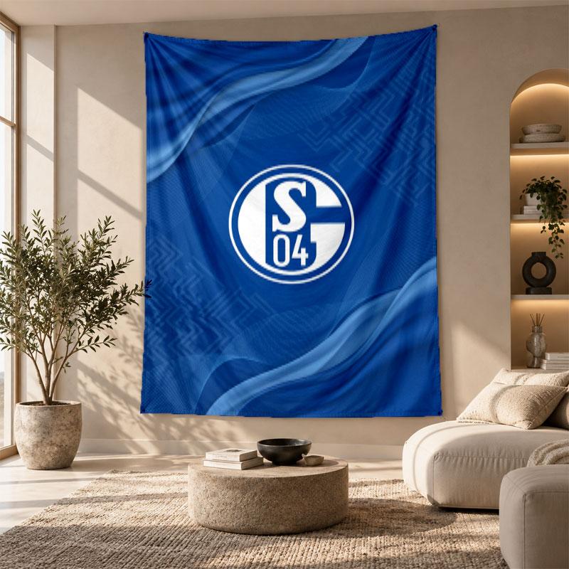 Dekoratives Wandbild, Wandkunst mit Schalke 04 Aufdruck, Leichte Wanddekoration für Schlafzimmer-Hintergrund