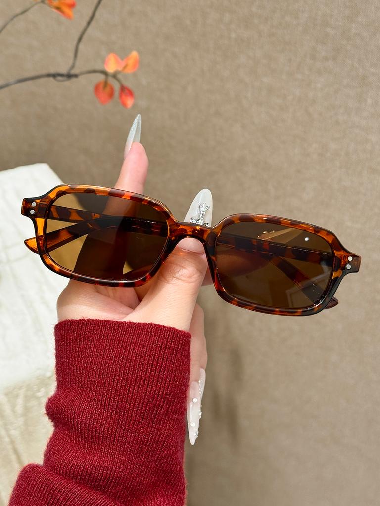 1Pc Retro Fashion Square Frame Sunglasses, Simple Casual Fashion Basics, Fashion Outfits, Street Photography, Driving