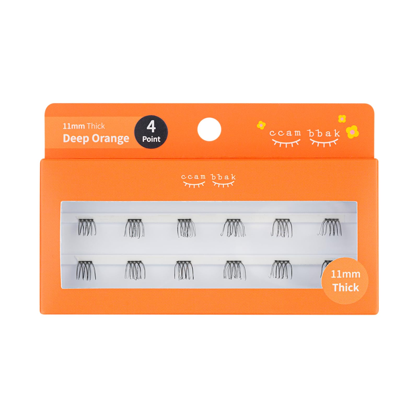 

CCAMBBAK Eyelash Extensions (Partial, Semi-Permanent) - Idol-Style Eyelash Extensions, 8mm-12mm, Natural Look, Popular DIY False Eyelashes (11mm