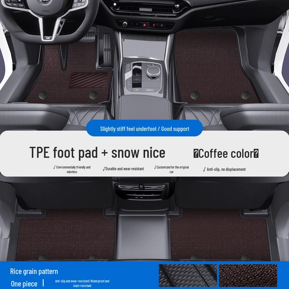 Fits BMW X1, X2, X3, X5, 1, 3, 5 Series & MINI: TPE Car Floor Mats & Door Sill Protection. Full Coverage.