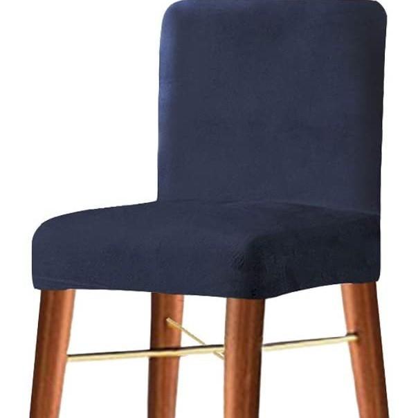Velvet Low Back Elastic Chair Cover Silver Fox Velvet Bar Chair Cover Hotel Club Dining Table Dining Chair Cover