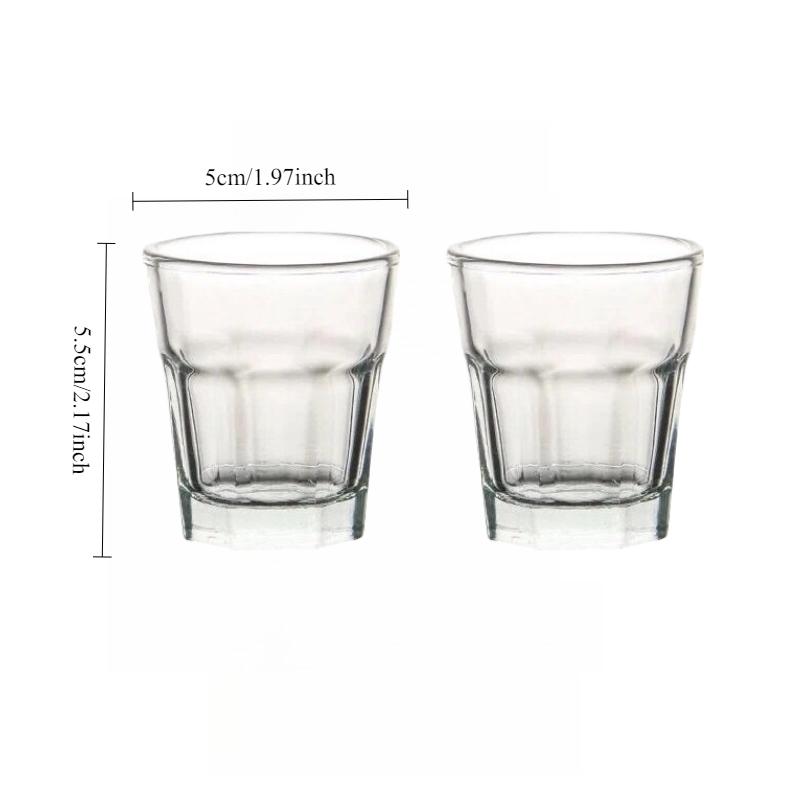 

2pcs Sets Small Wine Glass Glass Cup Transparent Cocktail Glass Party Bar Shot Glass Vodka Tequila Beer Cups Kitchen Drinkware 50ml