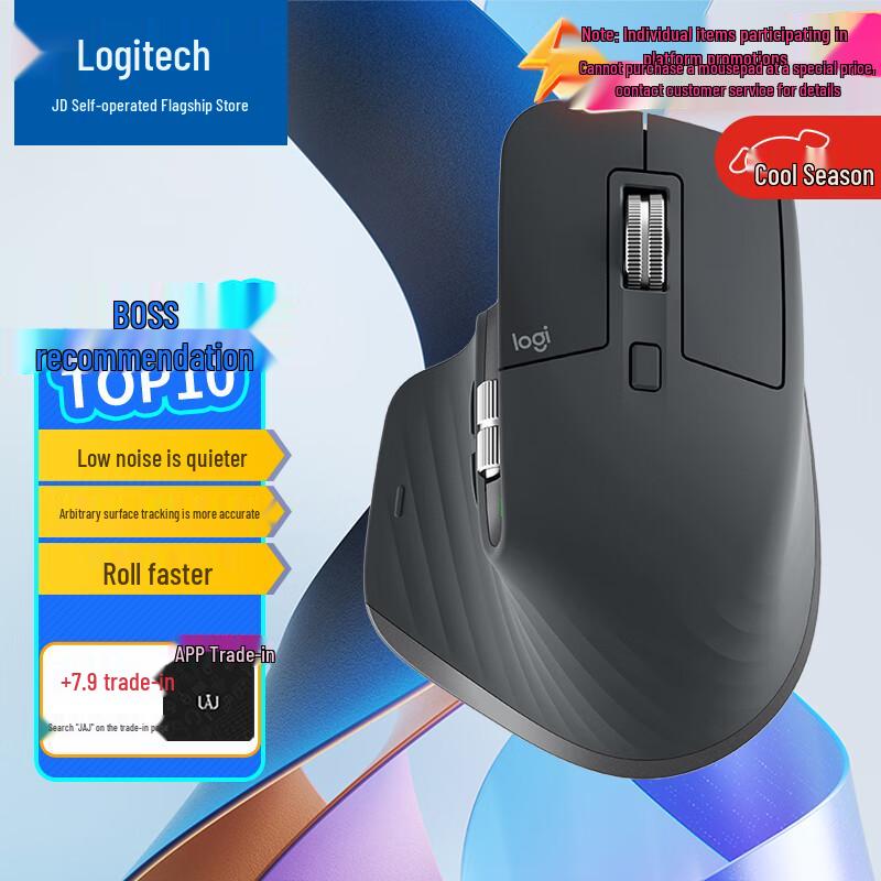 Logitech MX Master 3S Wireless Bluetooth Ergonomic Office Mouse