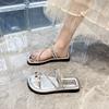 Delicate rhinestone set toe slippers women's summer light outer wear skirt cool slippers non-slip versatile vacation pinch