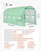 Walk-in Tunnel Greenhouse, 4.48x1.97x1.97 M Hoop House Greenhouse Tunnel with Watering System, Plant Hot House with Steel Frame, PE Cover, Roll-Up