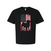 Unisex American Flag Graphic Tee With Camel Silhouette Design For Patriotic Appa