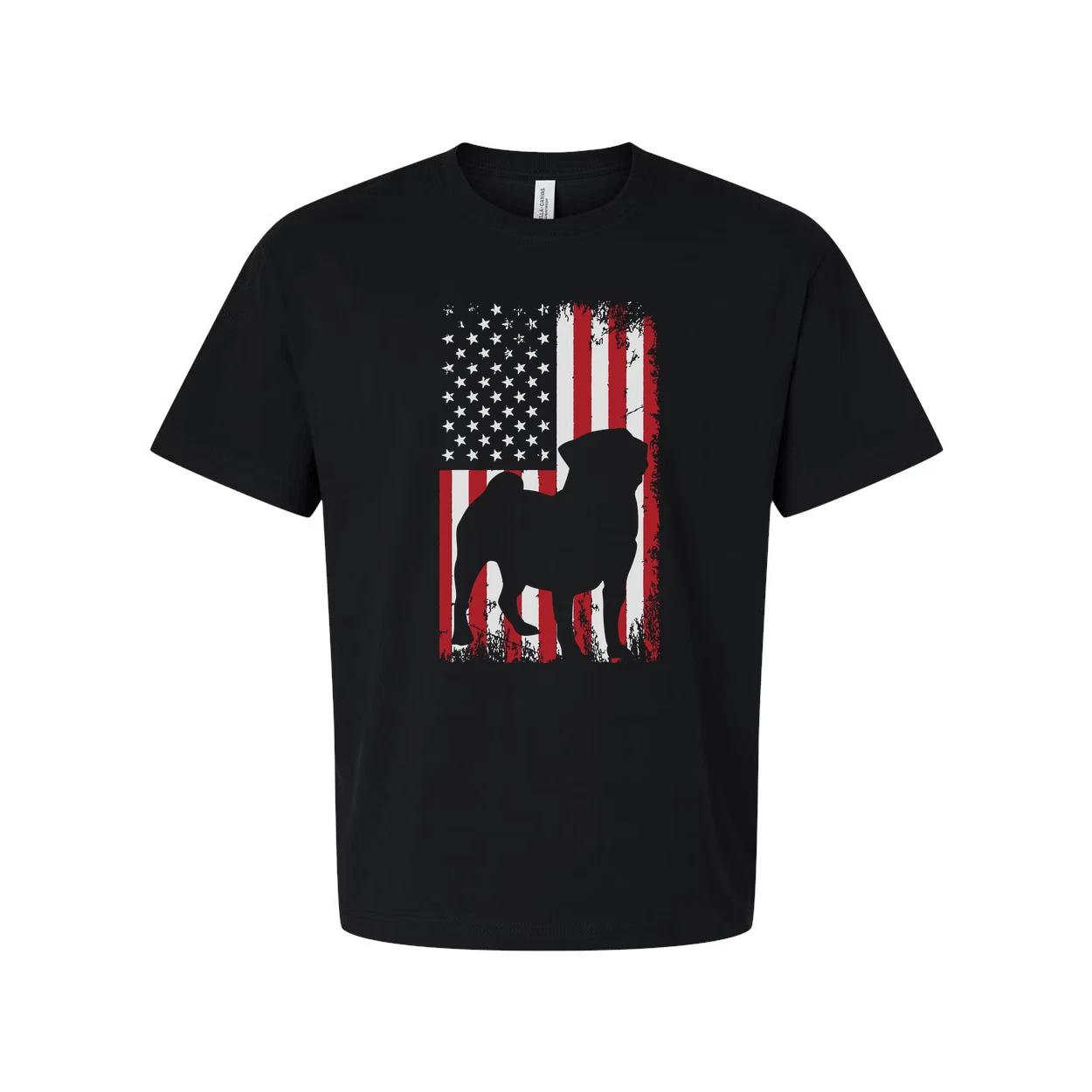Unisex American Flag Graphic Tee With Camel Silhouette Design For Patriotic Appa S