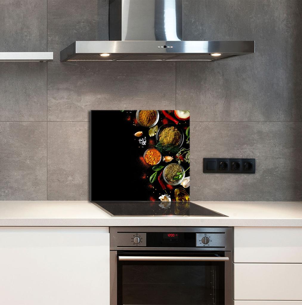 GLASS PANEL FOR KITCHEN 65x60 Spices