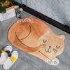 1Pc Tea Table Bibulous Antiskid False Sleeping Cat Washable Kitchen Carpet Bath Mat Bathroom Products Carpet Doormat
