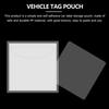 Car Certification Storage Pouch Vehicle Tag Pouch Windshield Tabs Holder