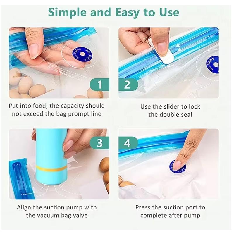 Portable Mini Handheld Rechargeable Electric Vacuum Food Sealer Machine Bags Air Pump High Suction Wet Dry Dual-Use