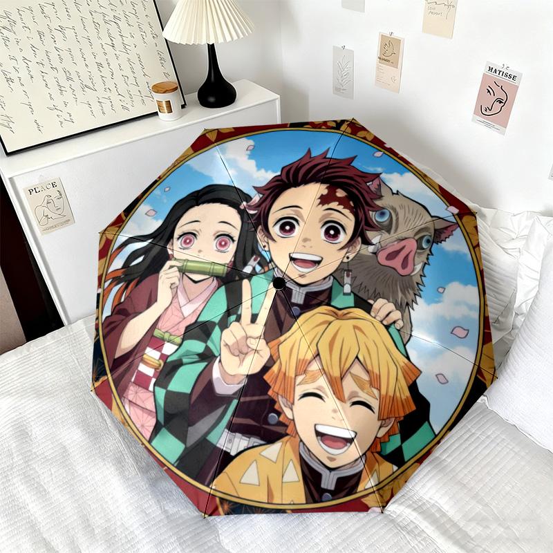Japanese-style Cartoon Demon Slayer Kamado Tanjiro & Kamado Nezuko Umbrella Including Home Travel and Outdoor Activities Multi Functional Umbrella 33