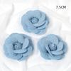 3/5PCS Blue Artificial Flowers Heads Fake Flowers Wedding Decoration Bride DIY Clothes Headwear Accessory Craft Gifts Ornament