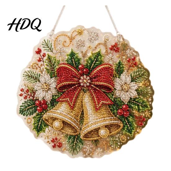 Home Decoration Ornaments Christmas Faux Pearl Art Hanging Ornament Kit Acrylic Glowing Holiday Decor Garden for Tree Window DIY Festive Pendant